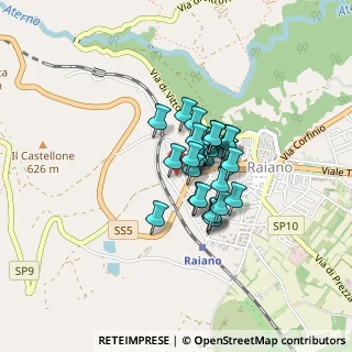 Mappa Via Fausto Coppi, 67027 Raiano AQ, Italia (0.25)