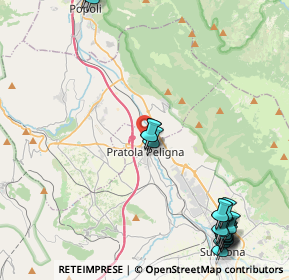 Mappa Strada è Roccacasale, 67035 Pratola Peligna AQ, Italia (6.43737)