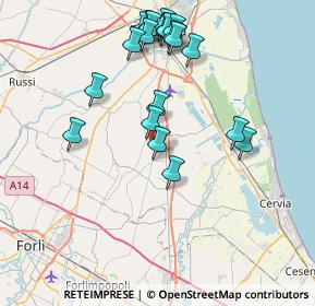 Mappa 48125 Campiano RA, Italia (8.2595)