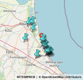 Mappa Via Giovanni Marradi, 48125 Lido di Savio RA, Italia (10.77)