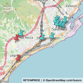 Mappa Via Benedetto Walter, 17100 Savona SV, Italia (1.08727)