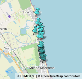 Mappa Via Verghereto, 48020 Lido di Savio RA, Italia (1.199)