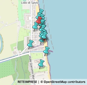 Mappa Via Verghereto, 48020 Lido di Savio RA, Italia (0.284)