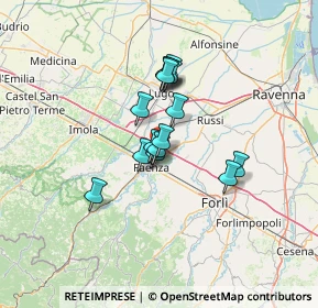 Mappa Via Nove, 48018 Faenza RA, Italia (9.31067)