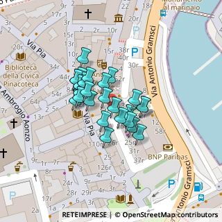 Mappa Piazza della Rovere, 17100 Savona SV, Italia (0.03692)