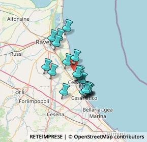 Mappa Via Marina, 48125 Lido di Savio RA, Italia (10.1735)