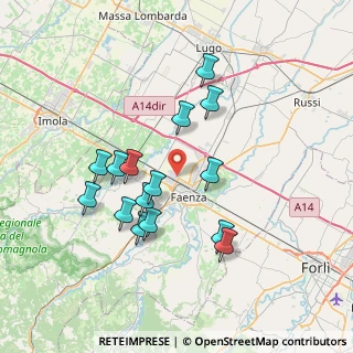 Mappa Via Morgagni, 48018 Faenza RA, Italia (6.88667)
