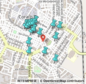 Mappa Via Quintino Sella, 70033 Corato BA, Italia (0.211)