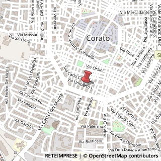 Mappa Via Antonio Santelia Architetto, 68, 70033 Corato, Bari (Puglia)