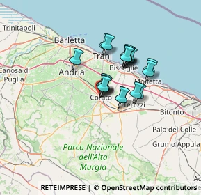Mappa Via Bandiera, 70033 Corato BA, Italia (9.2985)