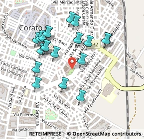 Mappa Via Leopoldo Tarantini, 70033 Corato BA, Italia (0.2445)
