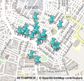 Mappa Via Orlando Vittorio Emanuele, 70033 Corato BA, Italia (0.1795)