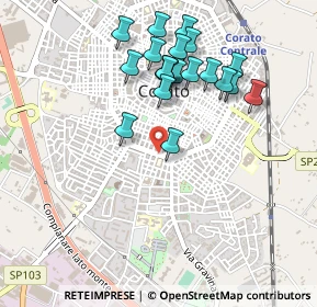 Mappa Via Novara, 70033 Corato BA, Italia (0.4955)