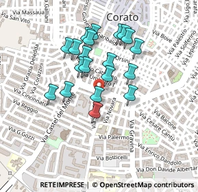 Mappa Via Pietro Ravanas, 70033 Corato BA, Italia (0.2)