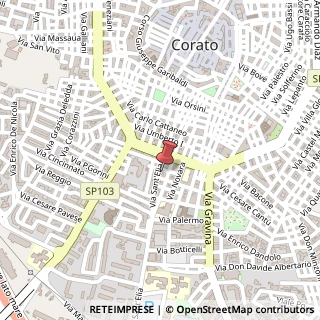 Mappa Via Antonio Santelia Architetto, 96, 70033 Corato, Bari (Puglia)