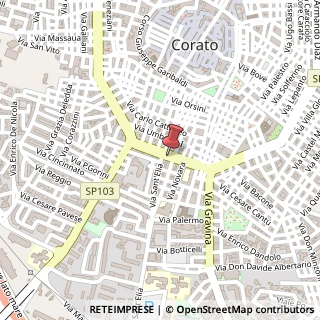 Mappa Via Fusinato, 1, 70033 Corato, Bari (Puglia)