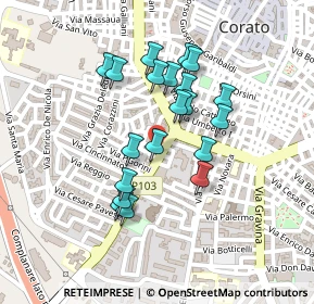 Mappa Via Luigi Pirandello, 70033 Corato BA, Italia (0.2005)