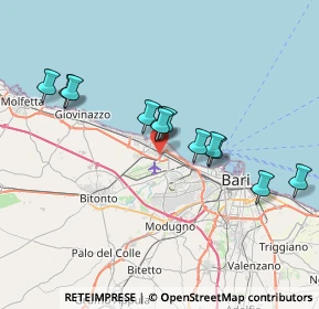 Mappa Via Francesco de Palo, 70128 Bari BA, Italia (6.84)