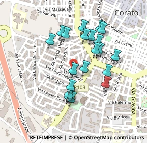 Mappa Via Paolo, 70033 Corato BA, Italia (0.215)