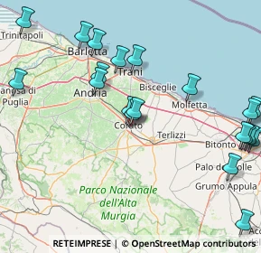 Mappa Via Montevideo, 70033 Corato BA, Italia (21.33)