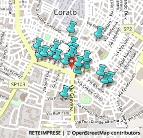 Mappa Via Stella D'Italia, 70033 Corato BA, Italia (0.168)