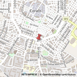 Mappa Via Taddei Rosa, 4, 70033 Corato, Bari (Puglia)
