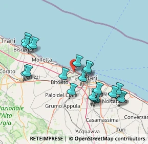 Mappa 70128 Bari BA, Italia (16.9465)
