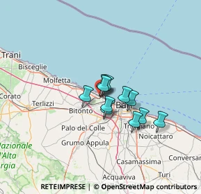 Mappa 70128 Bari BA, Italia (8.71273)