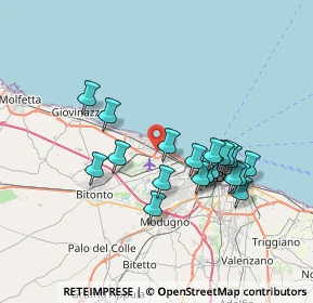 Mappa 70128 Bari BA, Italia (6.9555)