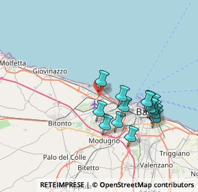 Mappa 70128 Bari BA, Italia (7.29929)