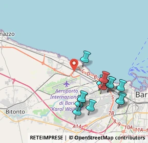 Mappa 70128 Bari BA, Italia (4.50714)