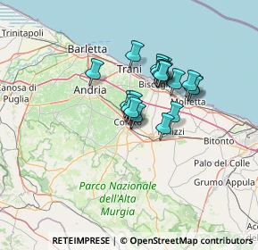 Mappa Via Monsignor Luigi Maria Doria, 70033 Corato BA, Italia (9.577)