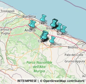 Mappa Via Monsignor Luigi Maria Doria, 70033 Corato BA, Italia (7.875)