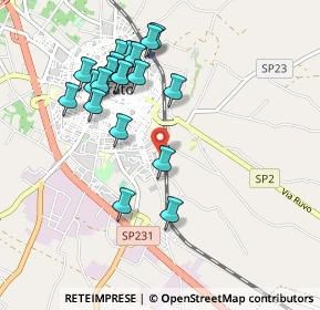 Mappa Via Reno, 70033 Corato BA, Italia (1.022)