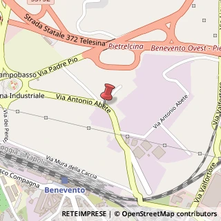 Mappa Zona Industriale Pezzapiano, 82100 Benevento, Benevento (Campania)