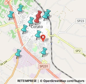 Mappa Via Einaudi, 70033 Corato BA, Italia (1.12545)