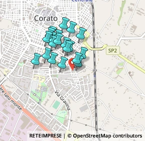 Mappa Via Tintoretto, 70033 Corato BA, Italia (0.356)