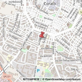Mappa Via Lega Lombarda, 122, 70033 Corato BA, Italia, 70033 Corato, Bari (Puglia)