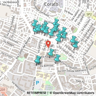 Mappa Via Bartolomeo Colleoni, 70033 Corato BA, Italia (0.2065)