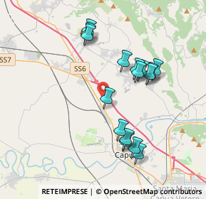 Mappa SS7 VIA APPIA KM196, 81041 Vitulazio CE, Italia (3.87563)