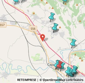 Mappa SS7 VIA APPIA KM196, 81041 Vitulazio CE, Italia (7.312)