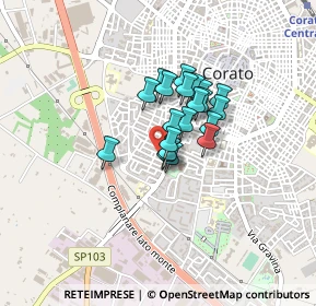 Mappa Via Stoppani, 70033 Corato BA, Italia (0.274)
