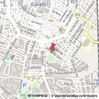 Mappa Via Piero Vannucci, 2008 9, 70033 Corato, Bari (Puglia)