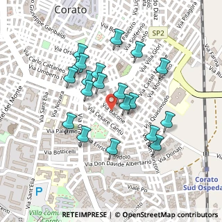Mappa Via Arturo Toscanini, 70033 Corato BA, Italia (0.22)