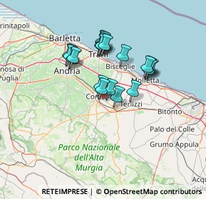 Mappa Km2, 70033 Corato BA, Italia (11.8845)