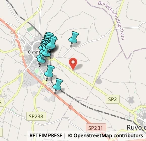 Mappa Km2, 70033 Corato BA, Italia (1.8235)