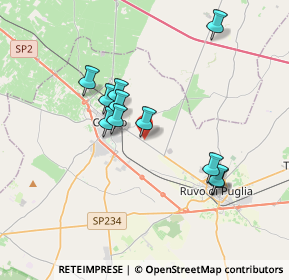 Mappa Km2, 70033 Corato BA, Italia (3.41091)