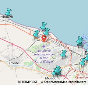 Mappa Via di Palese Modugno, 70128 Bari BA, Italia (6.93)