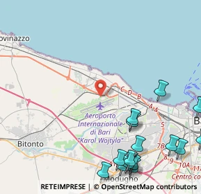 Mappa Via di Palese Modugno, 70128 Bari BA, Italia (7.05278)