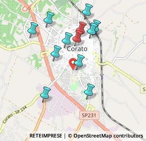 Mappa Via Antonio Sant'Elia Architetto, 70033 Corato BA, Italia (0.98167)